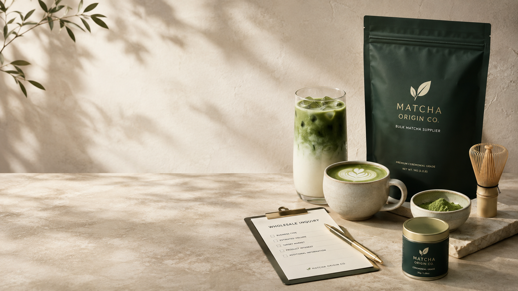 Matcha Origin Co B2B contact and wholesale inquiry