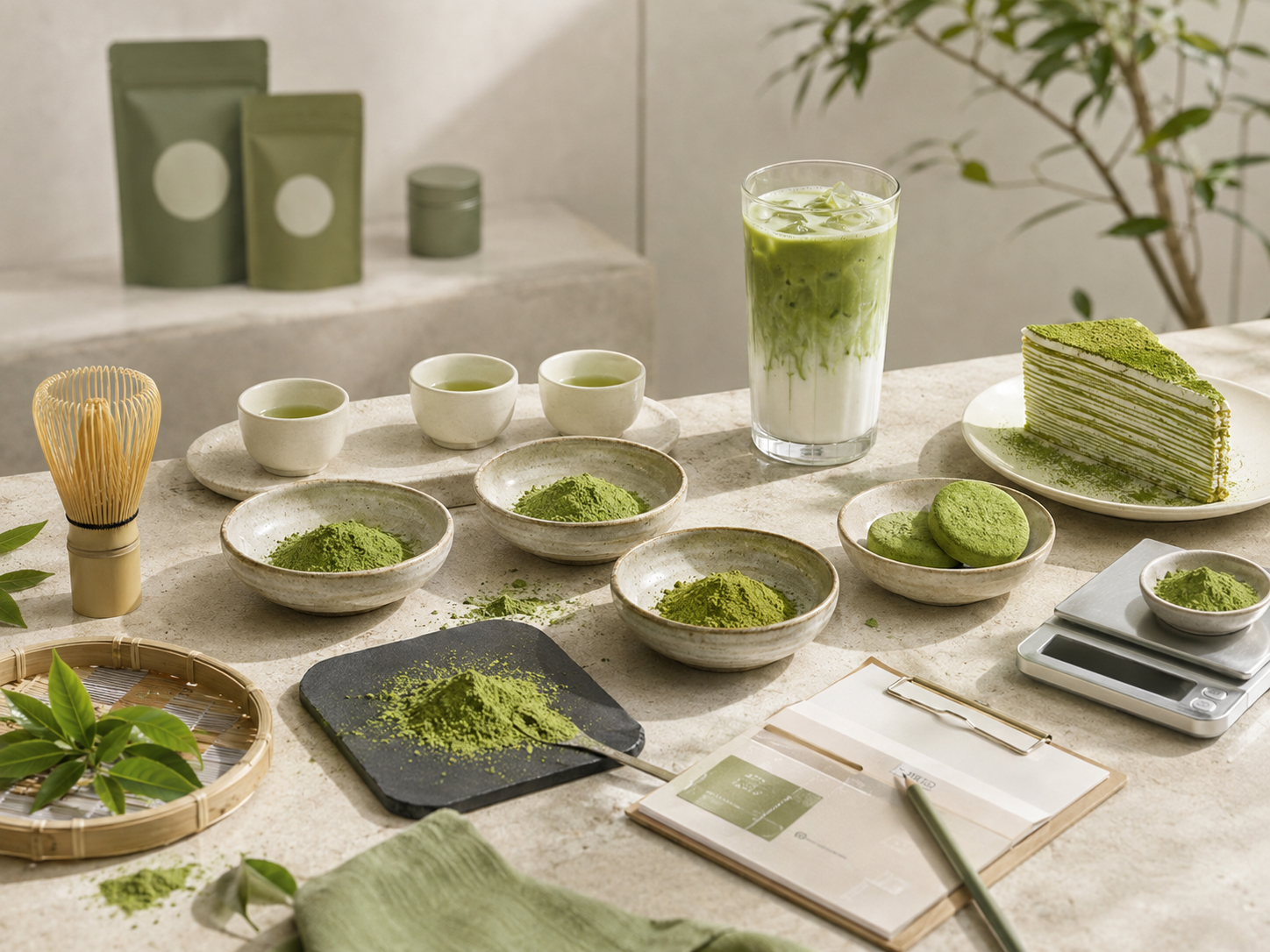 Matcha application evaluation for drinks and desserts