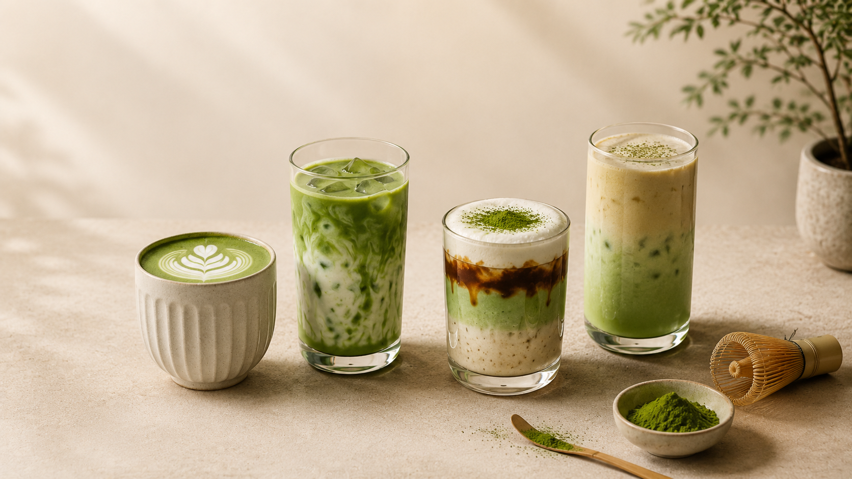Café matcha drink profiles