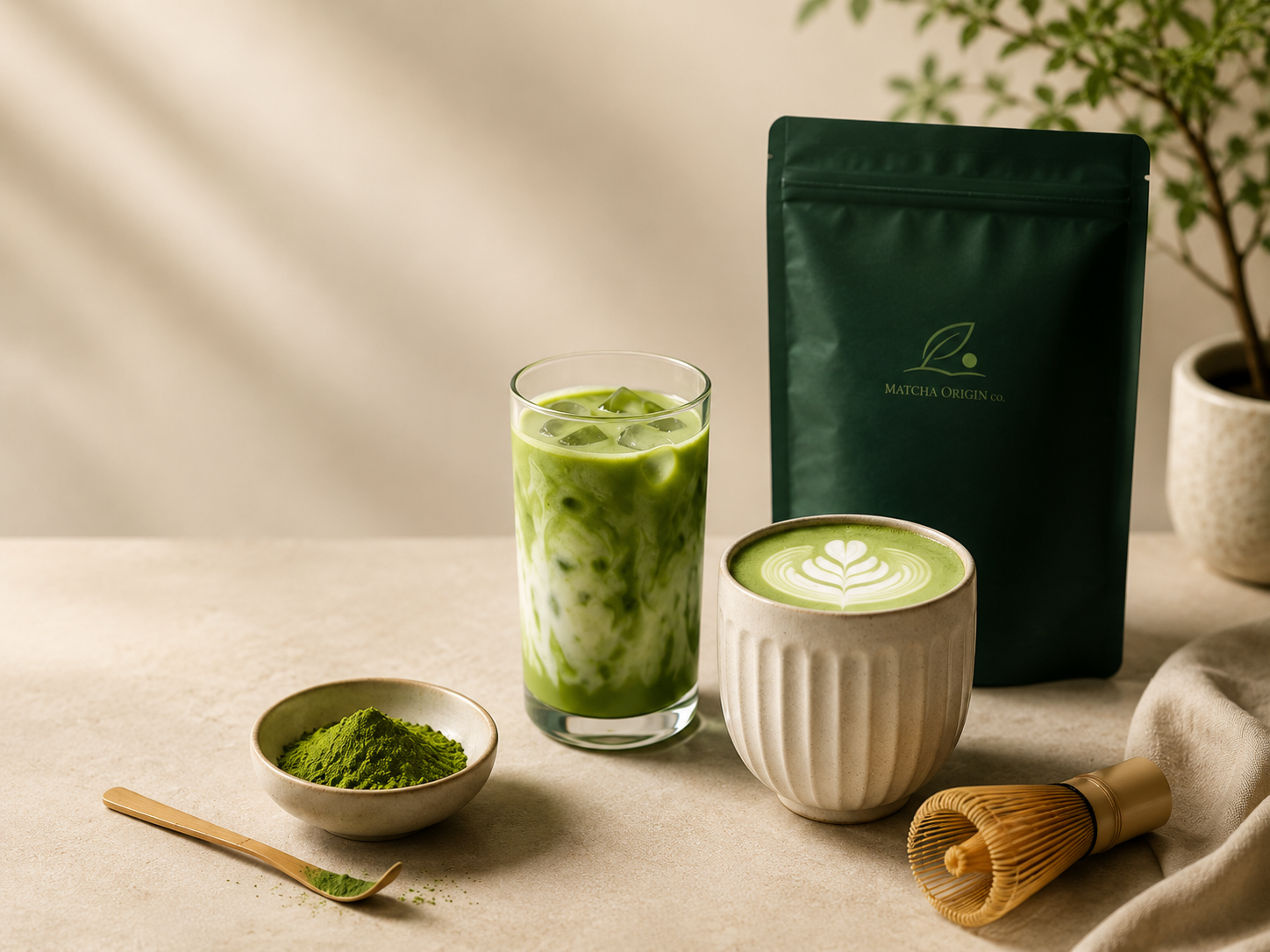 Matcha Origin Co café menu selection