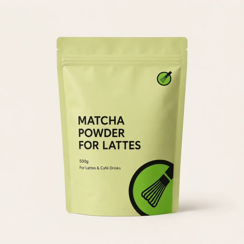 Barista matcha powder for lattes and café drinks