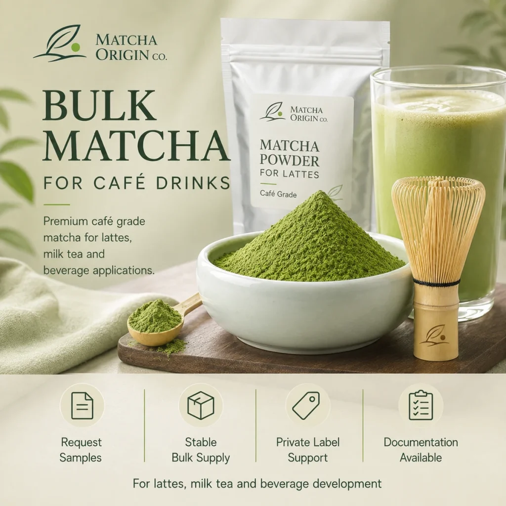 Color in Milk for Matcha Powder for Lattes & Café Drinks