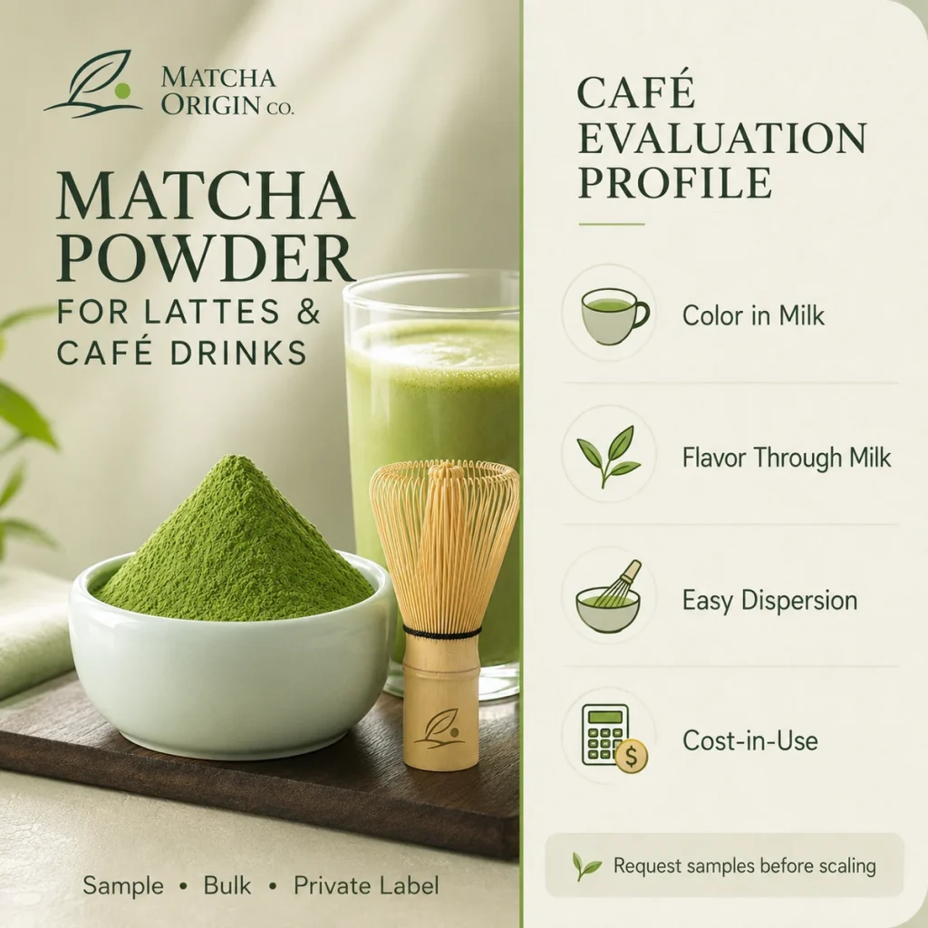 Dispersion for Matcha Powder for Lattes & Café Drinks