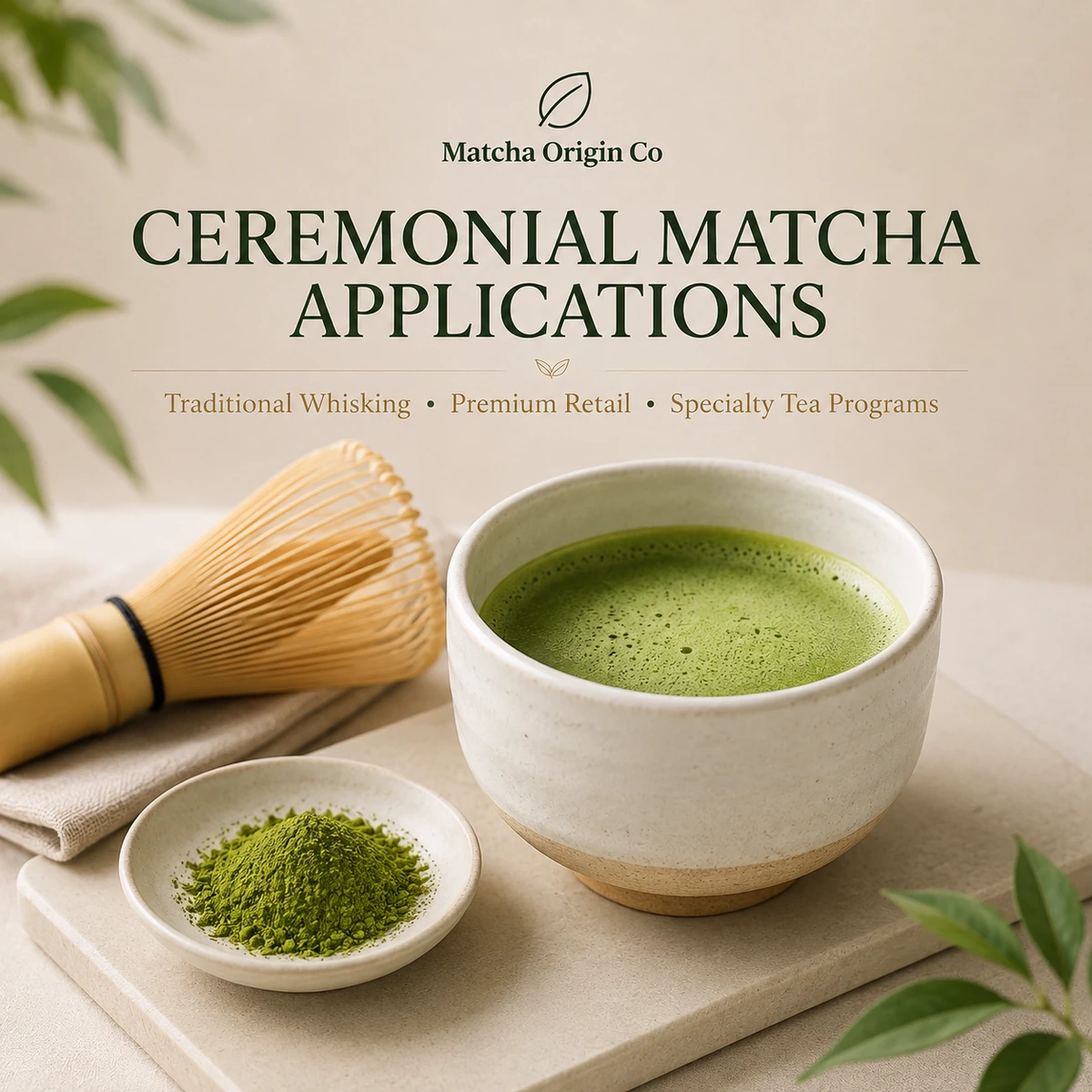 Ceremonial matcha for straight whisking