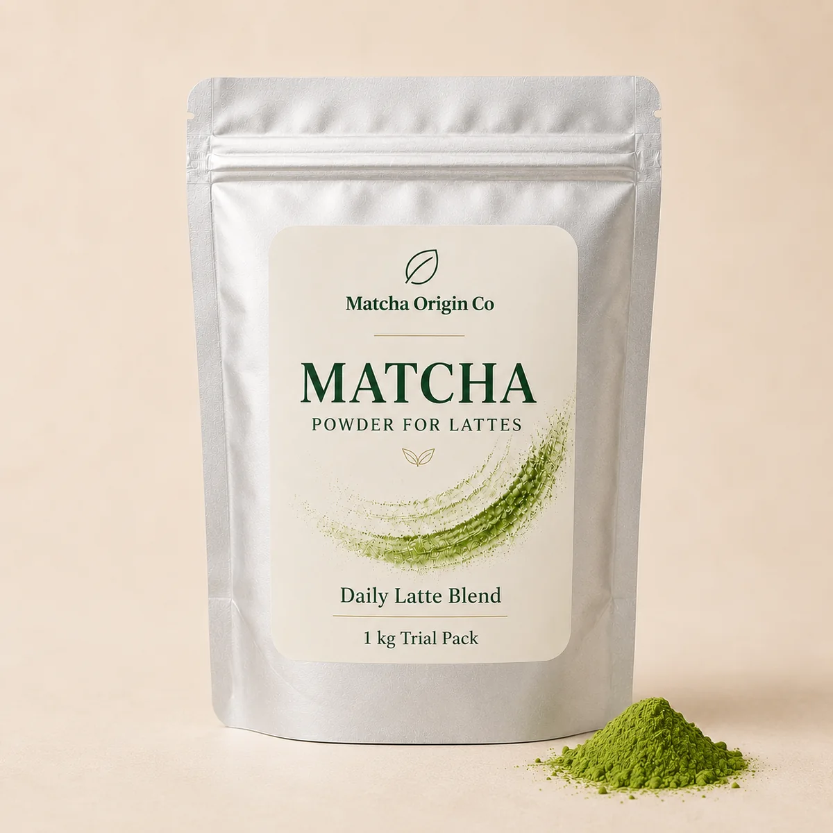 Matcha for lattes private label packaging
