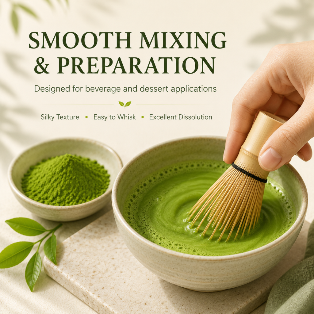Private label support for Premium Matcha Powder for Latte & Dessert Applications