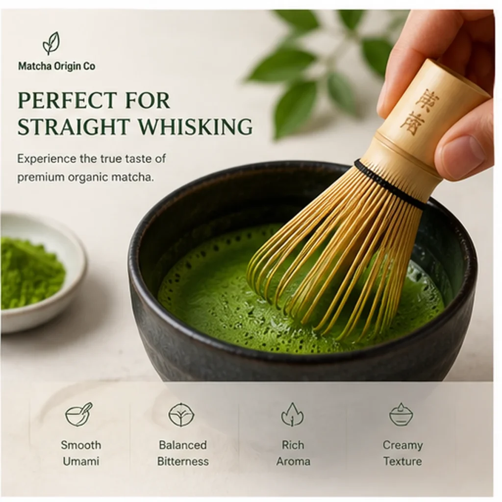 Foam & Texture for Organic Ceremonial Matcha Powder