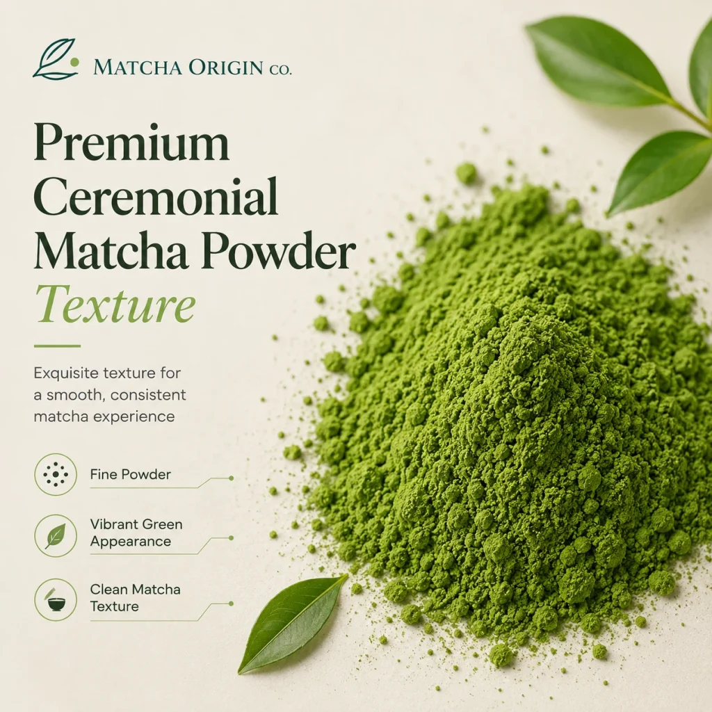 Whisked Color for Premium Ceremonial Matcha Powder