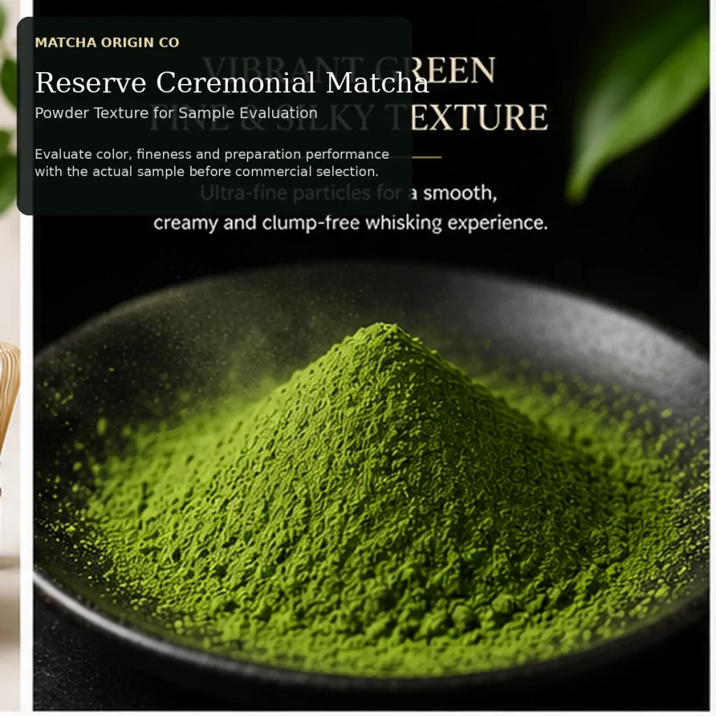 Private label support for Reserve Ceremonial Matcha Powder