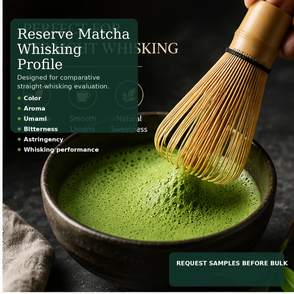 Whisked Color for Reserve Ceremonial Matcha Powder