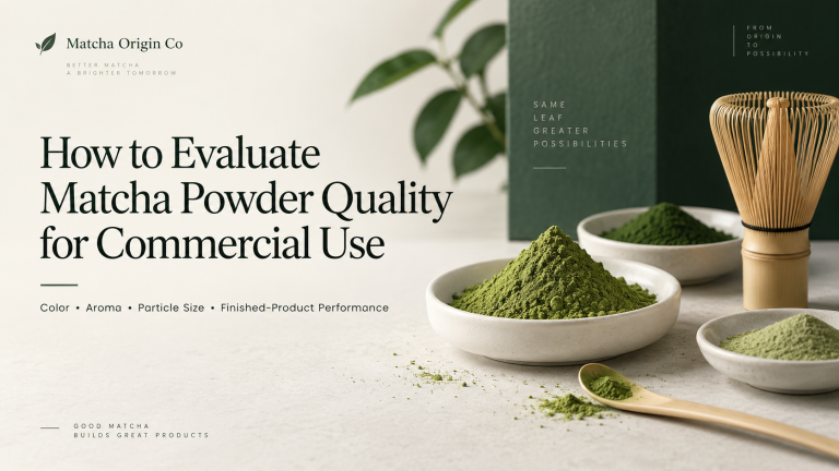 How to evaluate matcha powder quality for commercial use